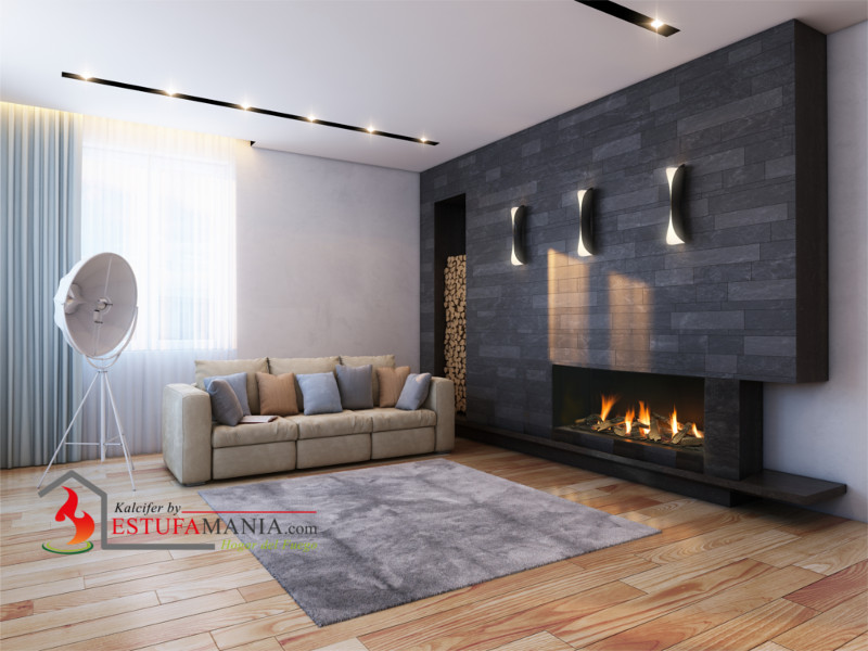 Chimenea de Frente Valentino marca PLANIKA Chimenea de Gas Valentino